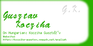 gusztav kocziha business card